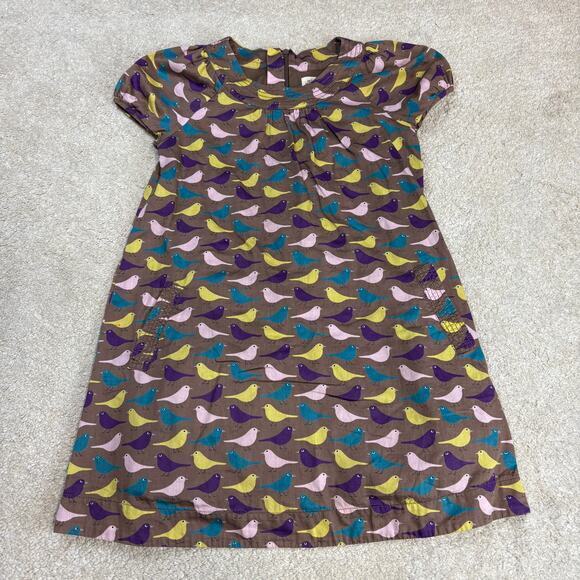 Mini Boden Bird Print 100% Cotton Dress Size 9-10 Years - Picture 1 of 5